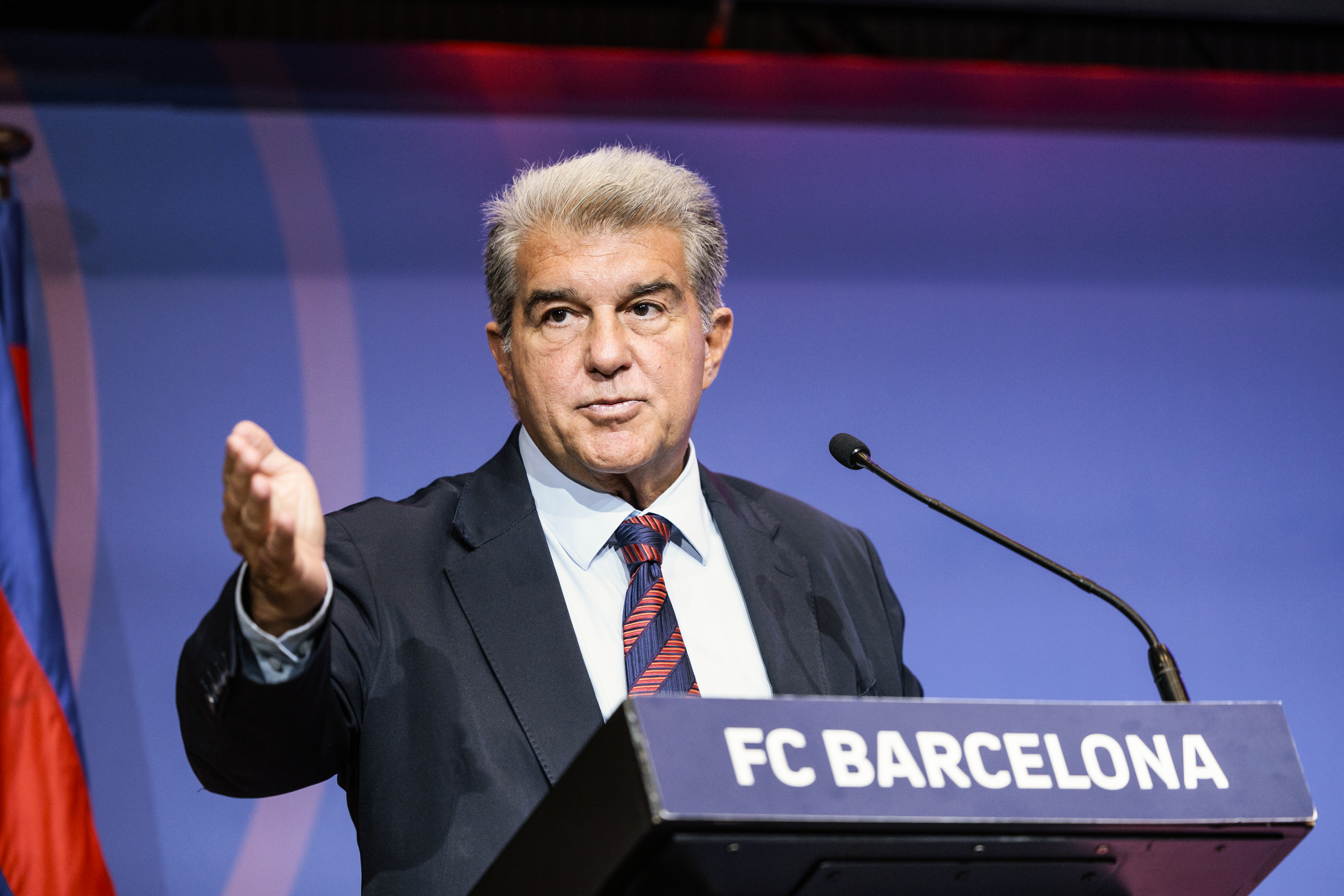 Joan Laporta Press Conference In Barcelona